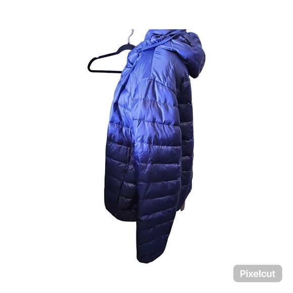 NWOT Size XXL Allegra K Hooded Long Sleeves Lightweight Puffer Jacket Dark Blue - Picture 6 of 12